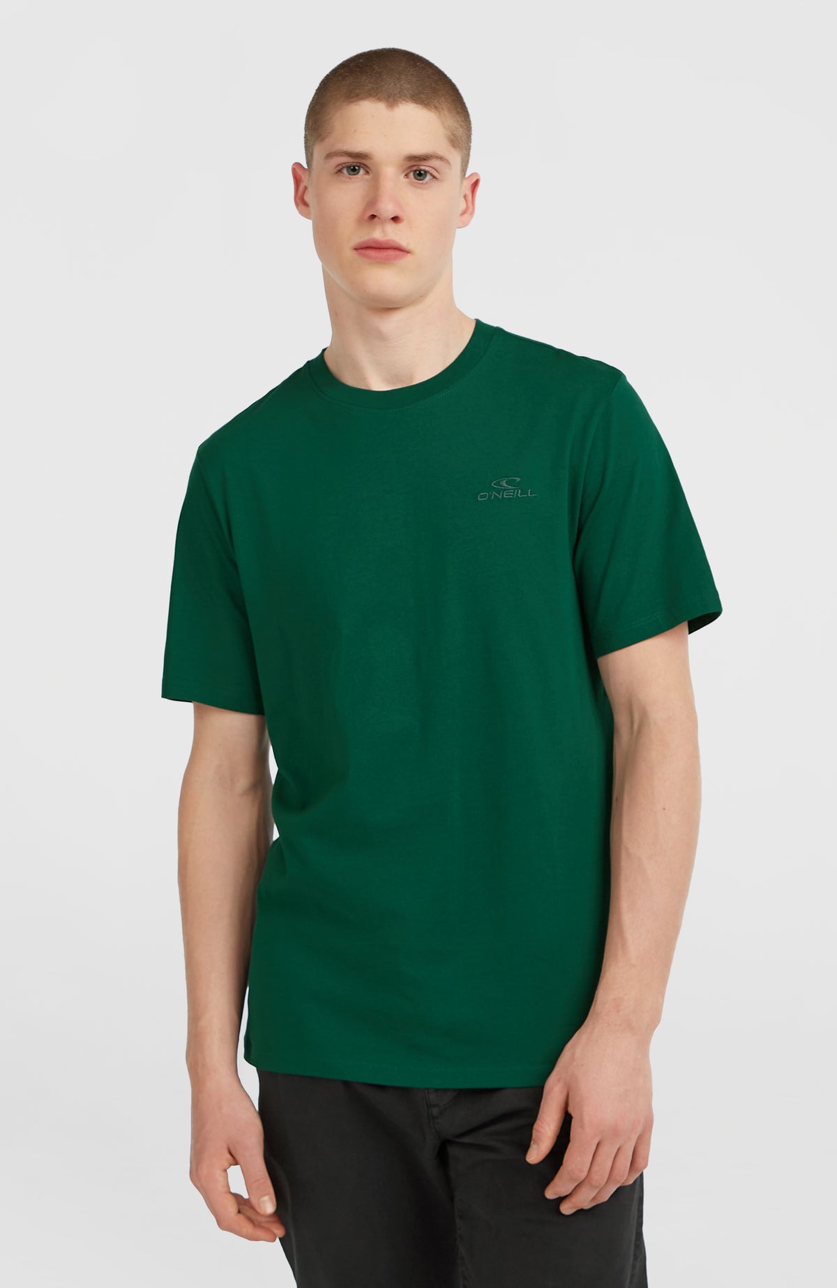O'Neill Small Logo T-Shirt für Herren, grün, Vorderansicht am Model