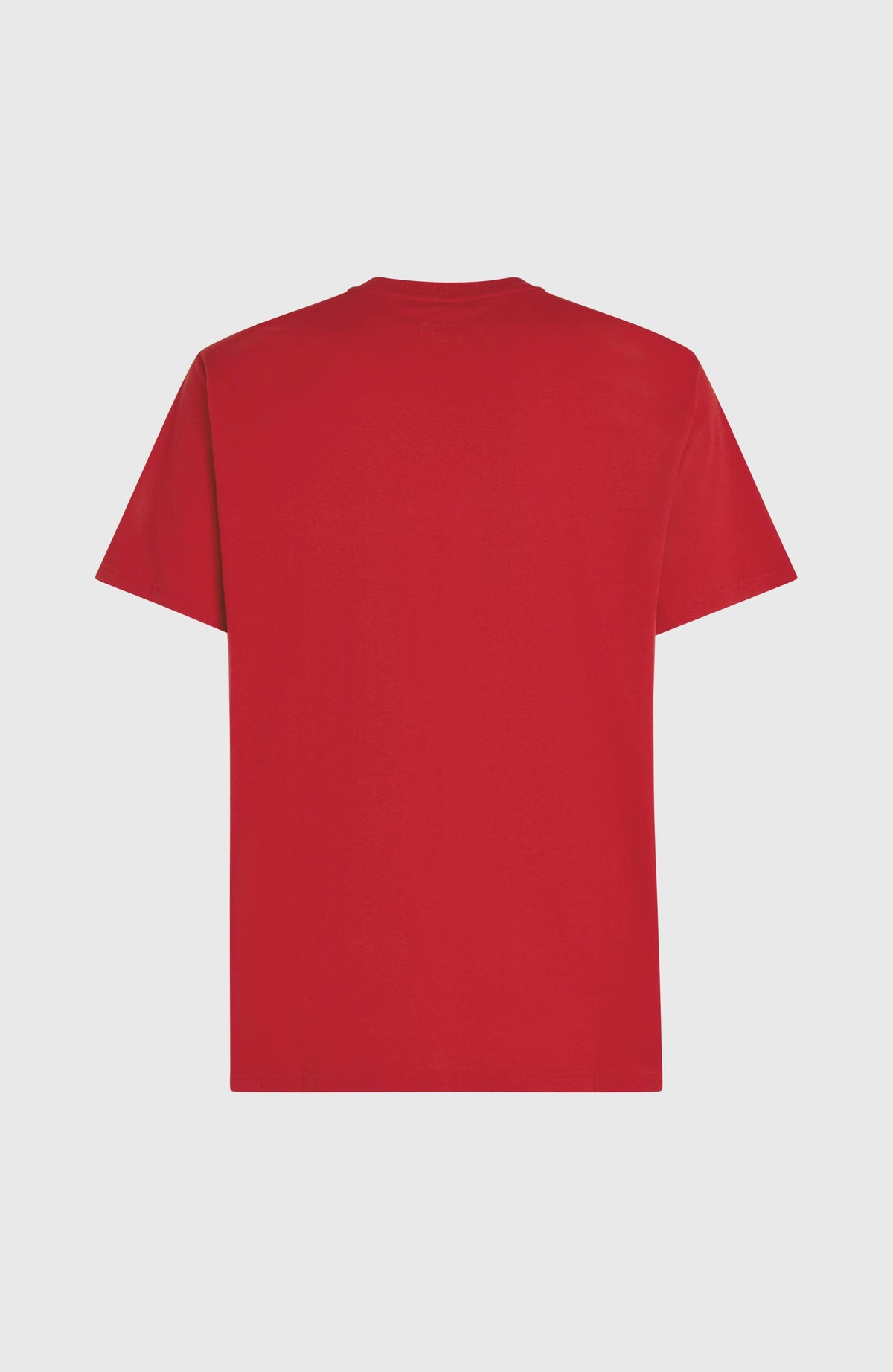 O'Riginals Badge T-Shirt für Herren, rot, flach liegend von hinten