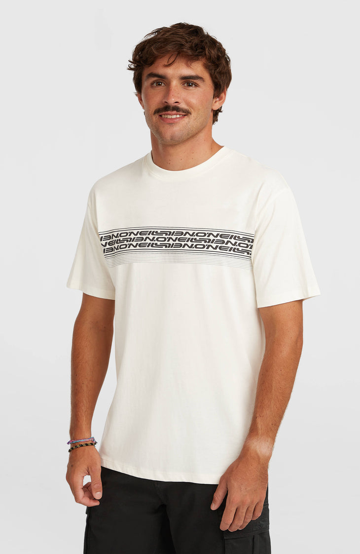 O'Neill Logo Stripe T-Shirt | Snow White