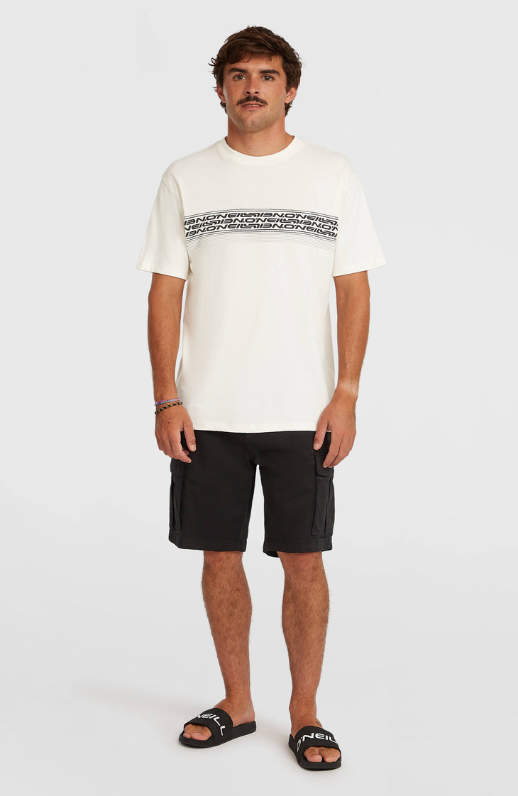 O'Neill Logo Stripe T-Shirt | Snow White