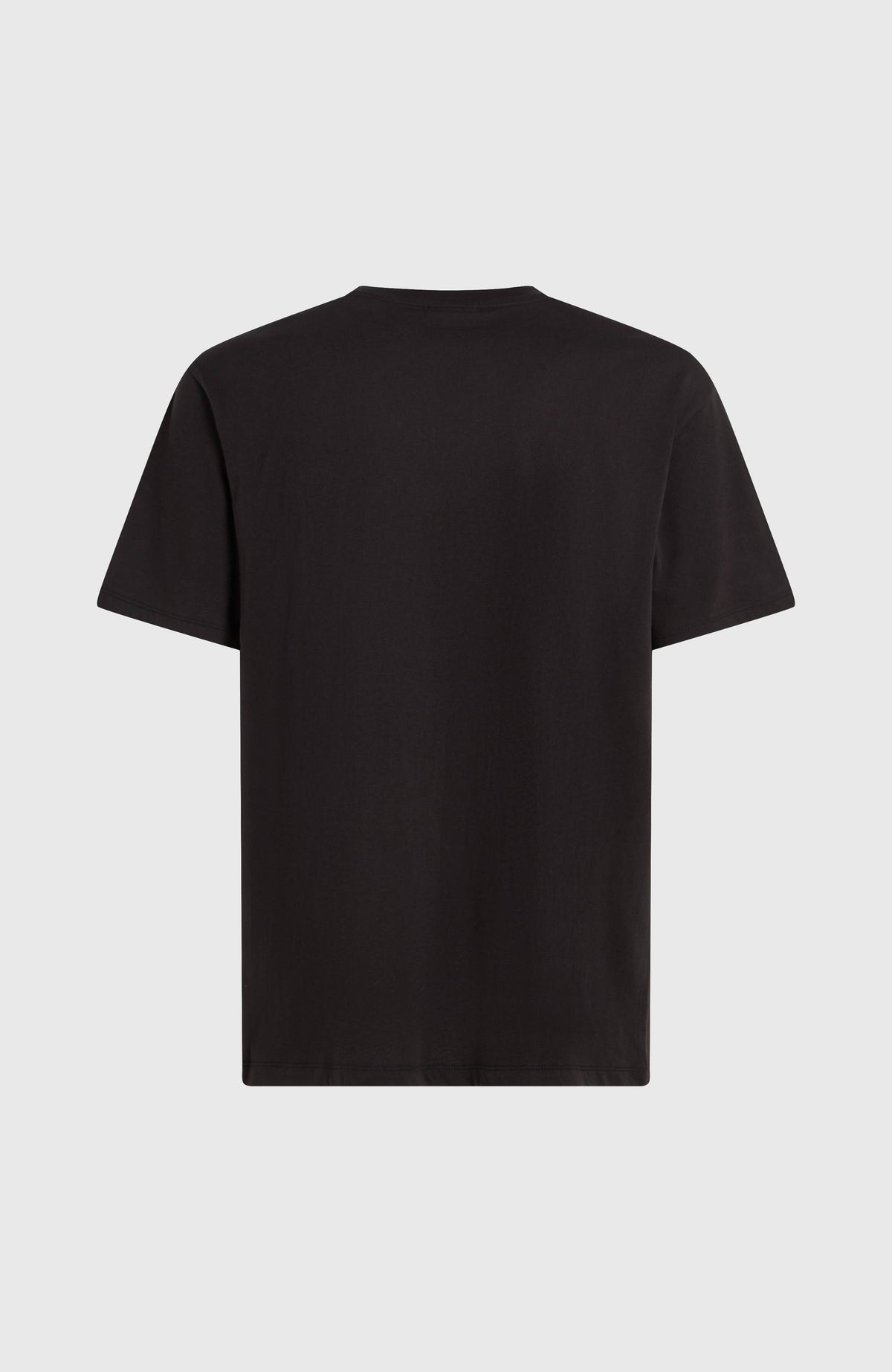 Photo Front-Print T-Shirt für Herren, schwarz, freigestellt von hinten