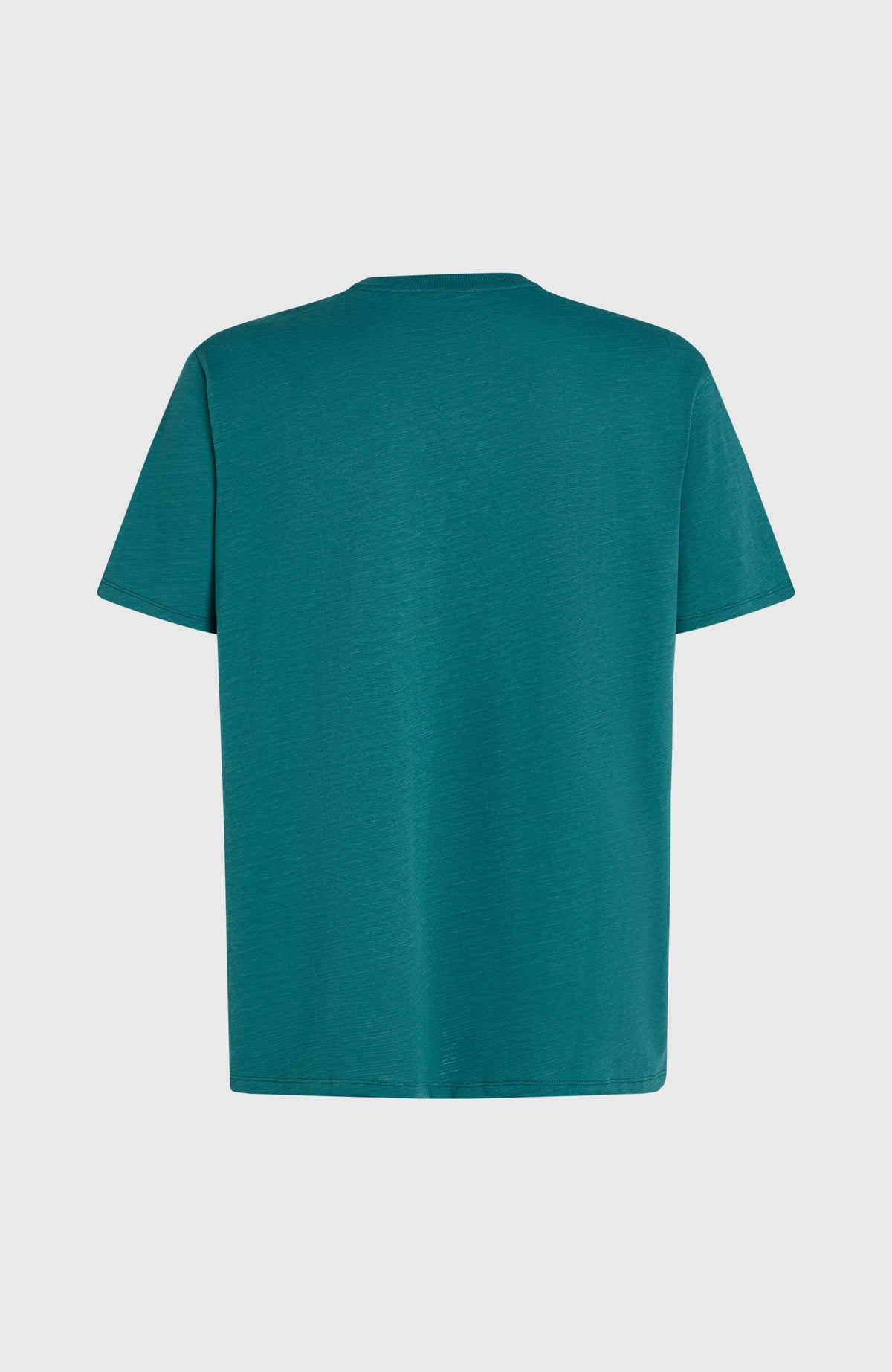 Slub Chest Pocket T-Shirt für Herren, grün, flach liegend von hinten