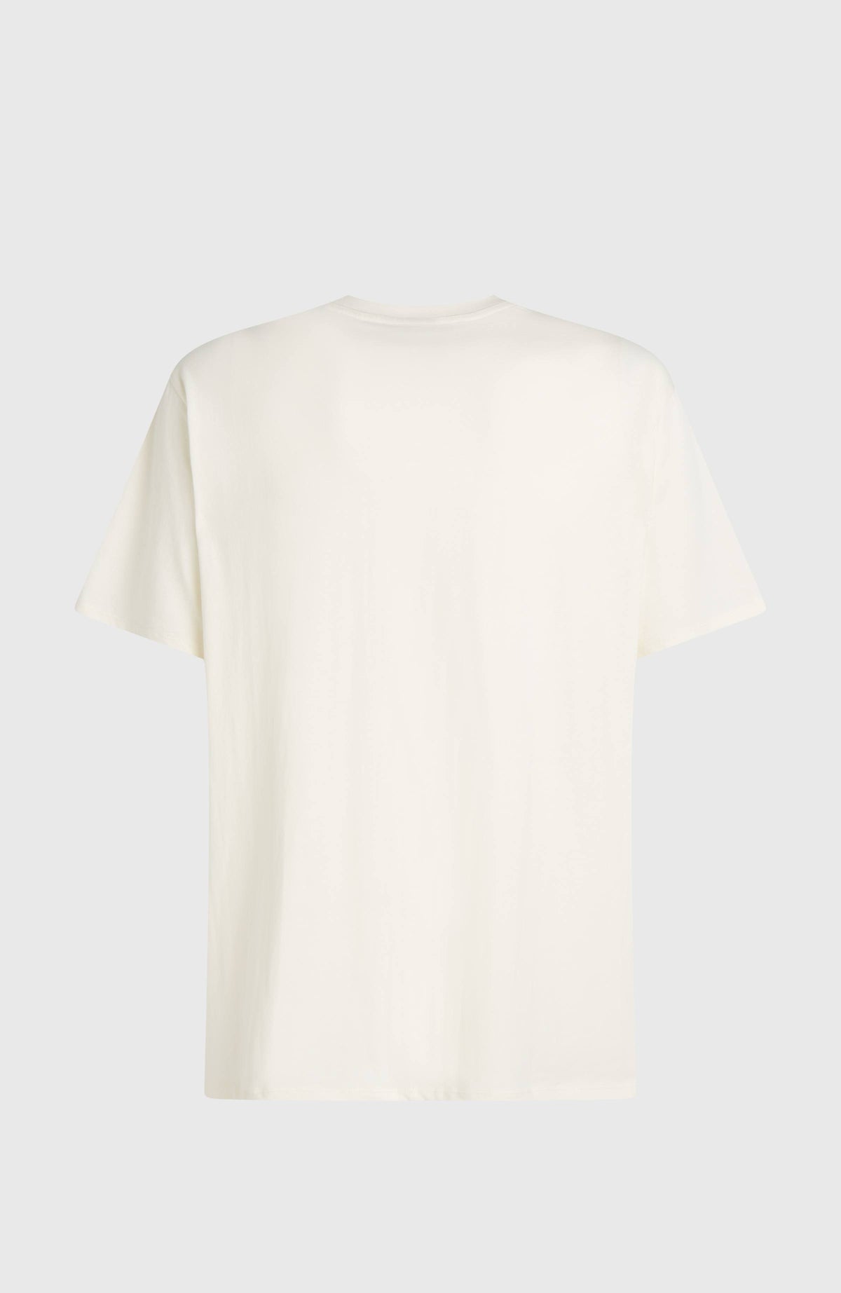 Small Logo T-Shirt für Herren, weiß mit Logo-Print in Schwarz, freigestellt von hinten