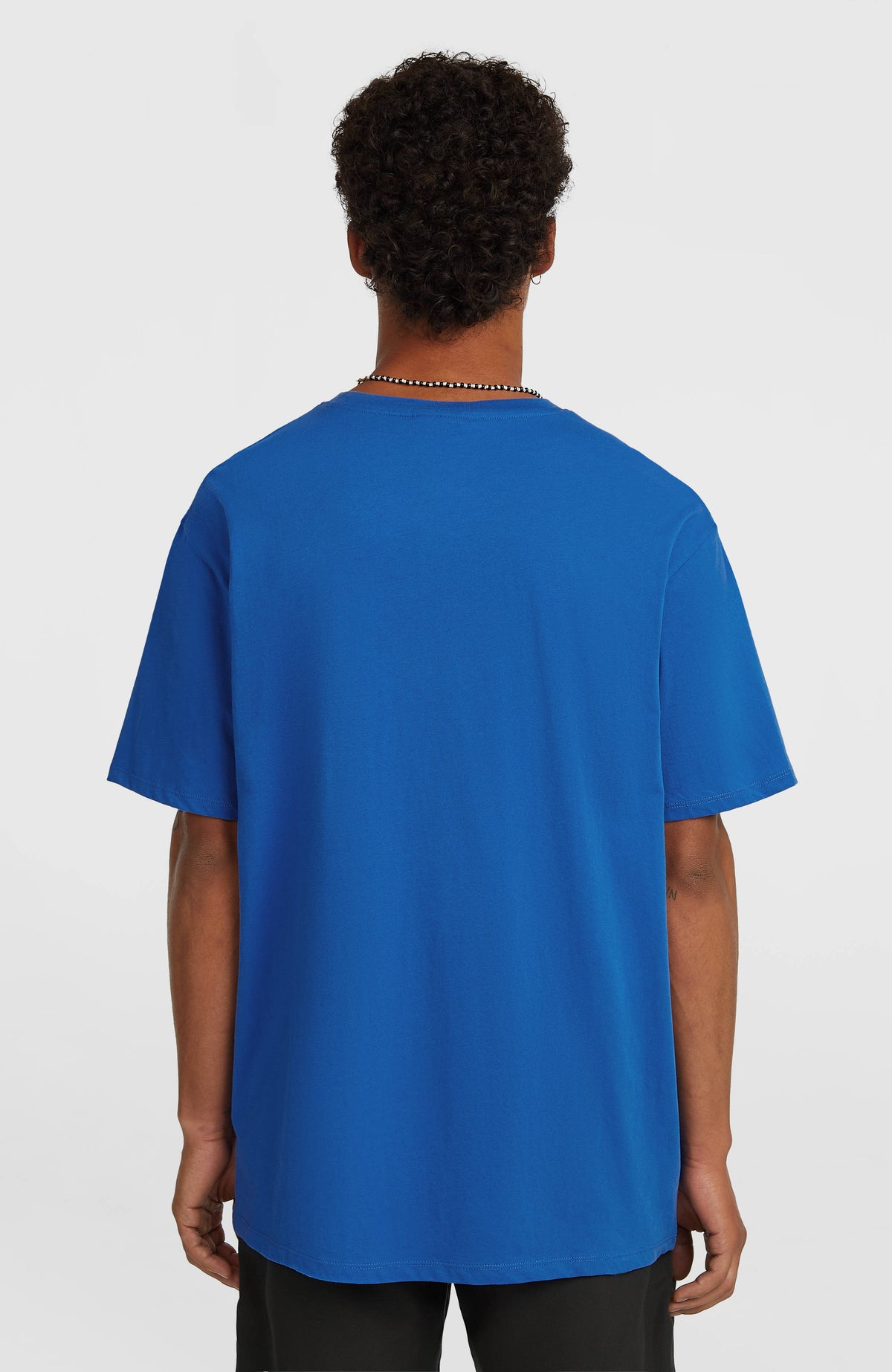 Small Logo T-Shirt für Herren, blau, Rückansicht am Model
