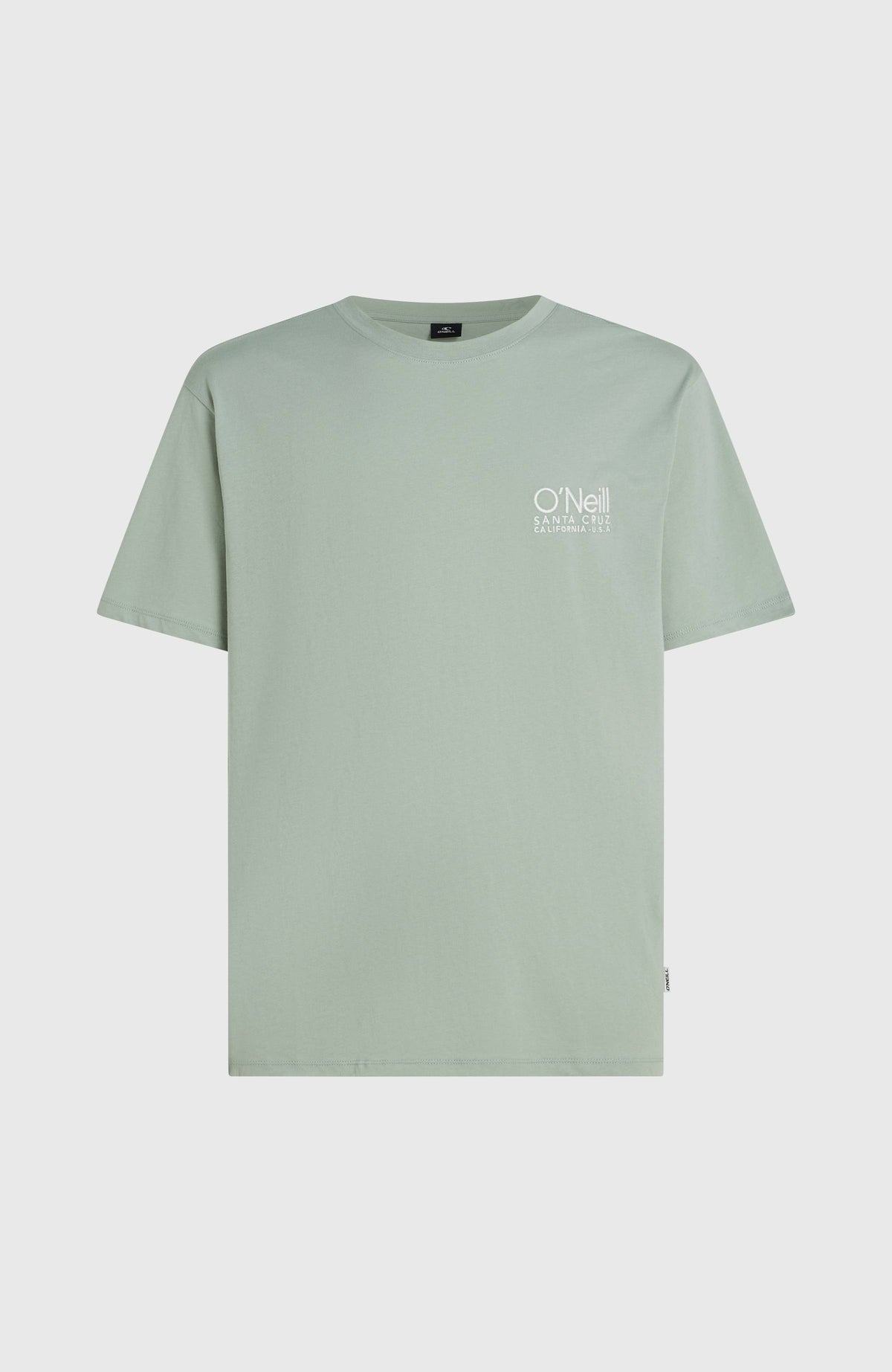 Original Cali T-Shirt für Herren, grün mit Logo-Print in Weiß, freigestellt von vorne