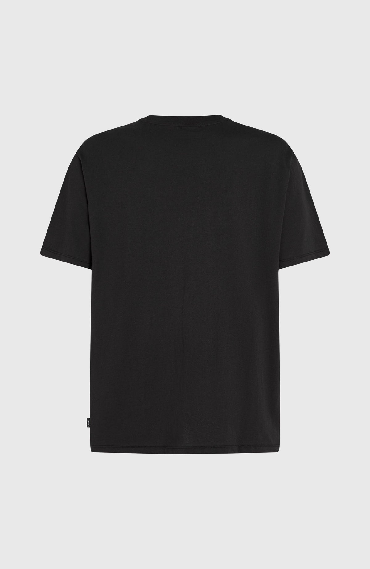 Original Cali T-Shirt für Herren, schwarz, freigestellt von hinten, kleines Logo-Label am Saum