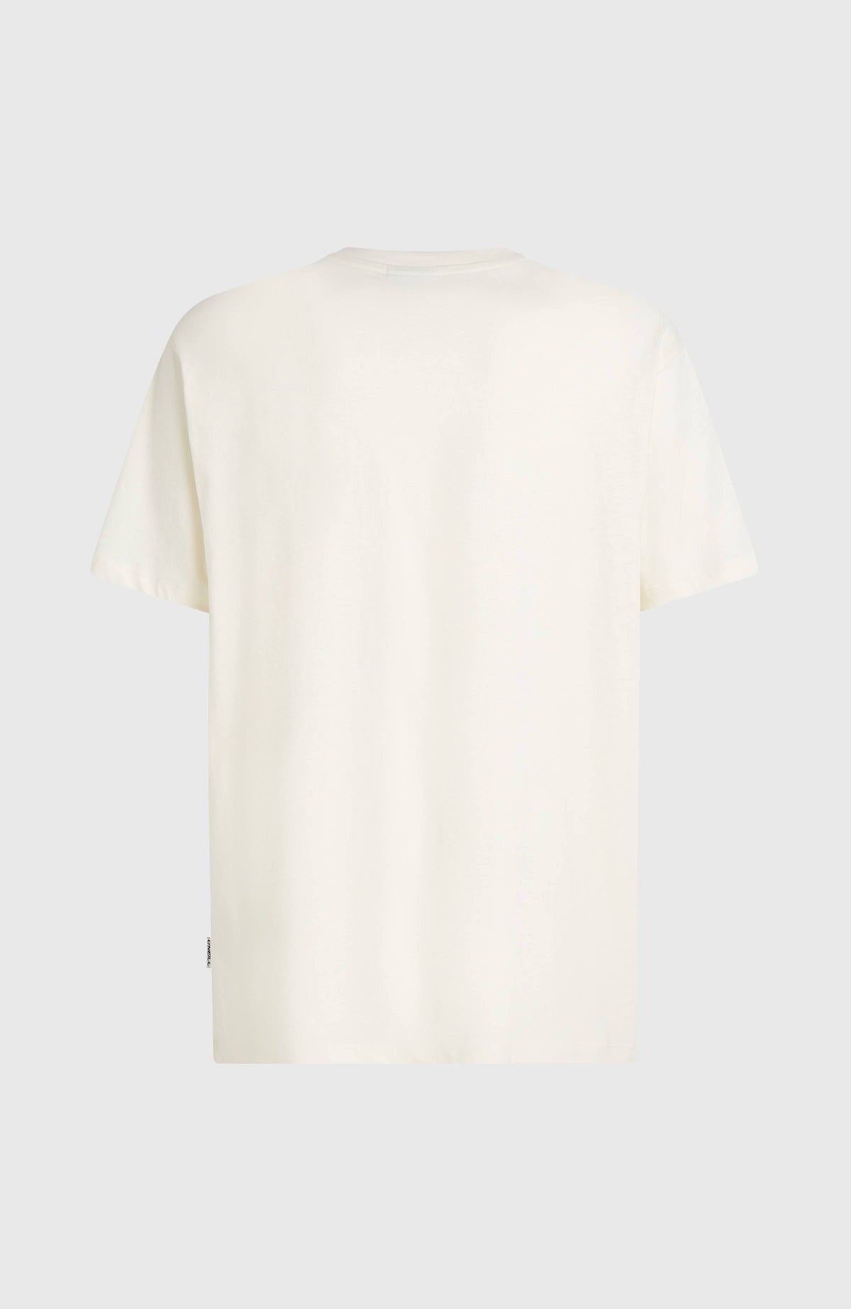 Chest-Print T-Shirt für Herren, weiß, freigestellt von hinten