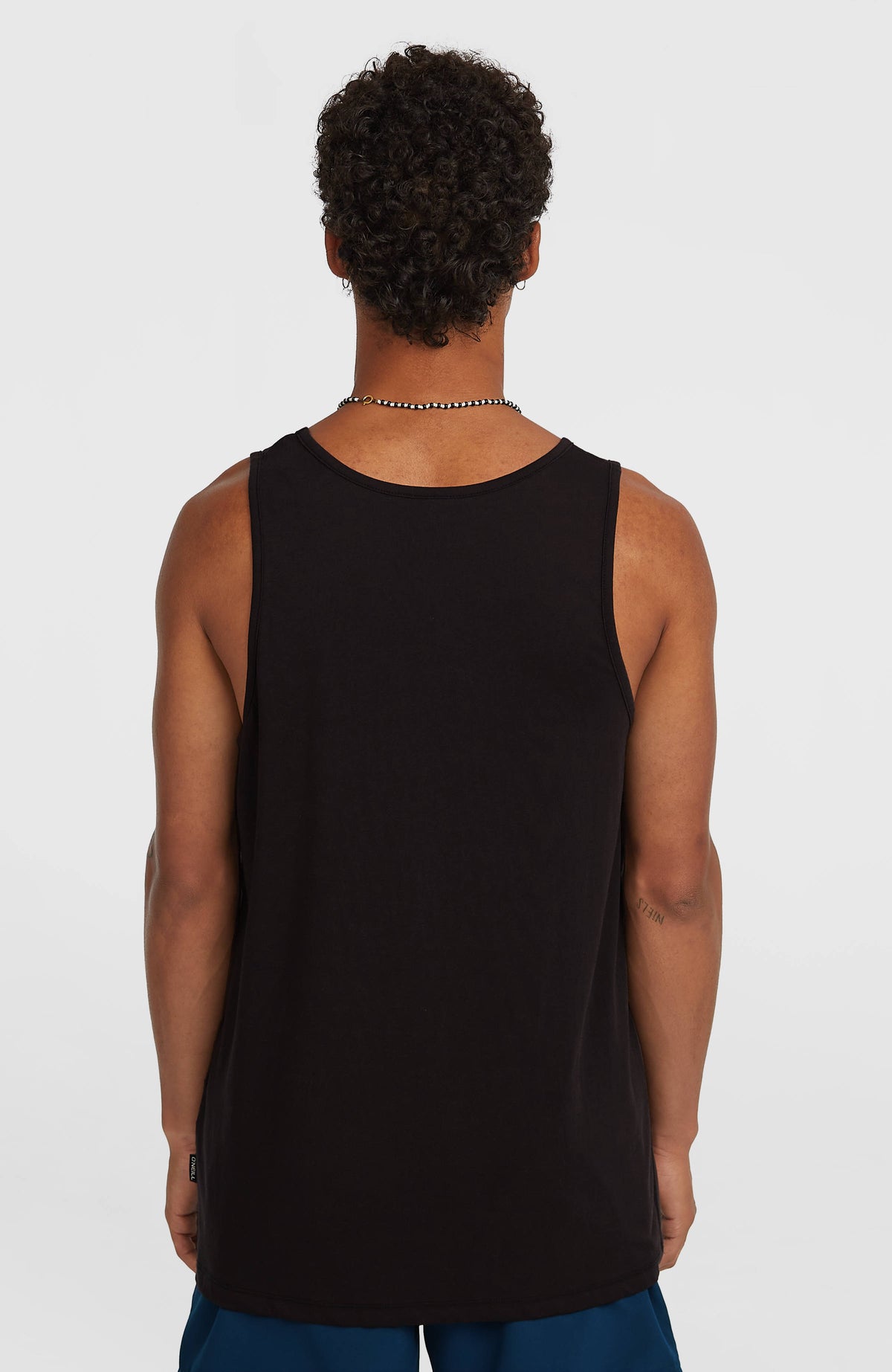 Graphic Tanktop für Herren, schwarz, Rückansicht am Model