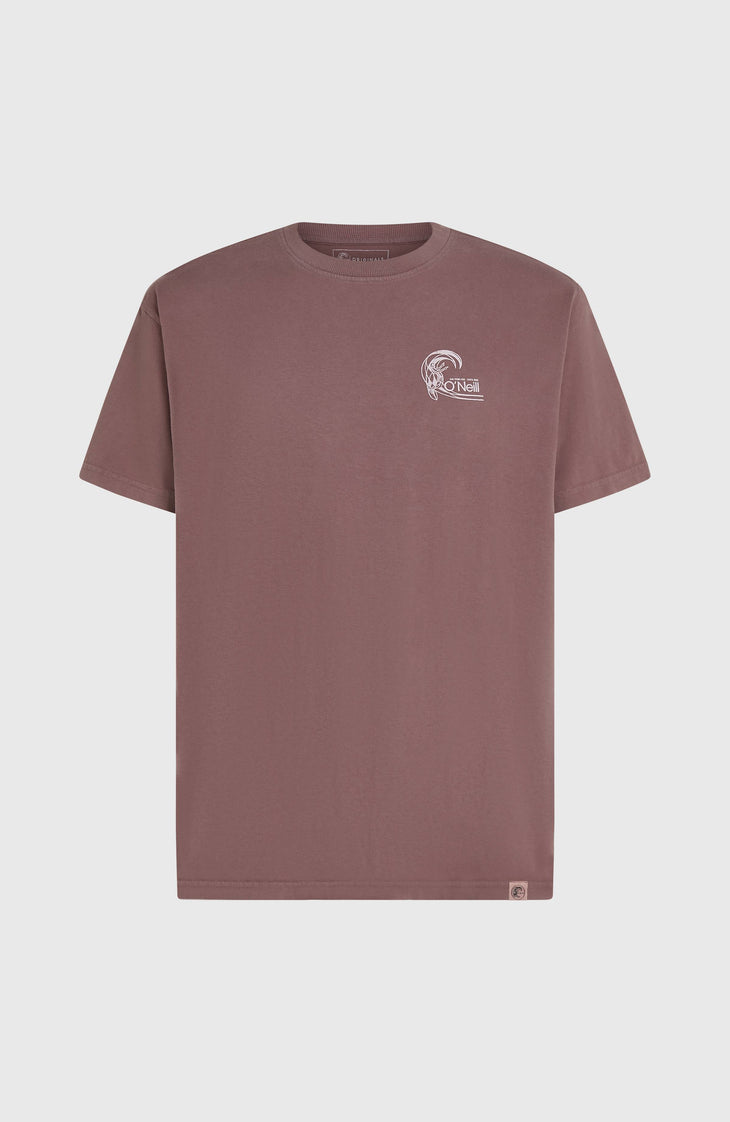O'Riginals Retro Back-Print T-Shirt | Purple Gray