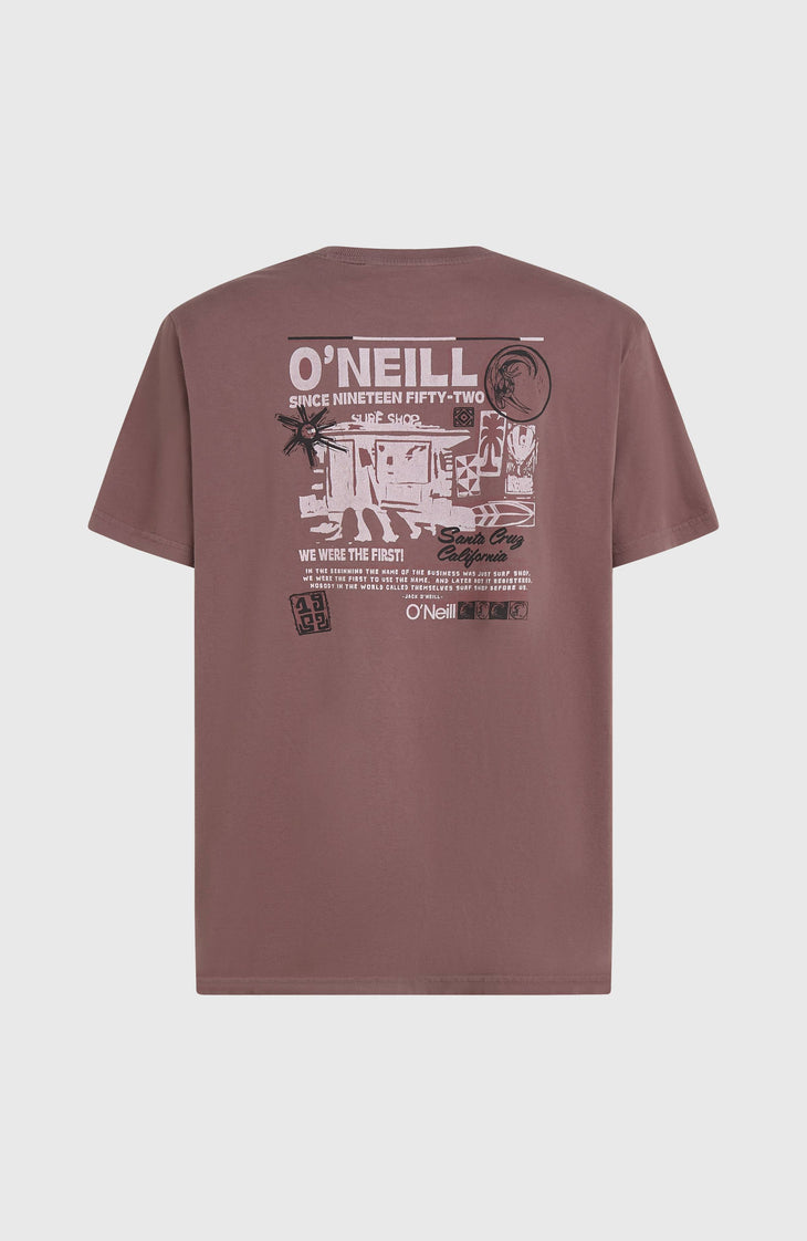 O'Riginals Retro Back-Print T-Shirt | Purple Gray