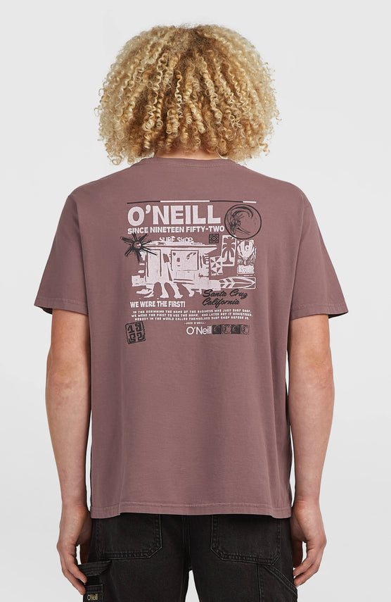 O'Riginals Retro Back-Print T-Shirt | Purple Gray