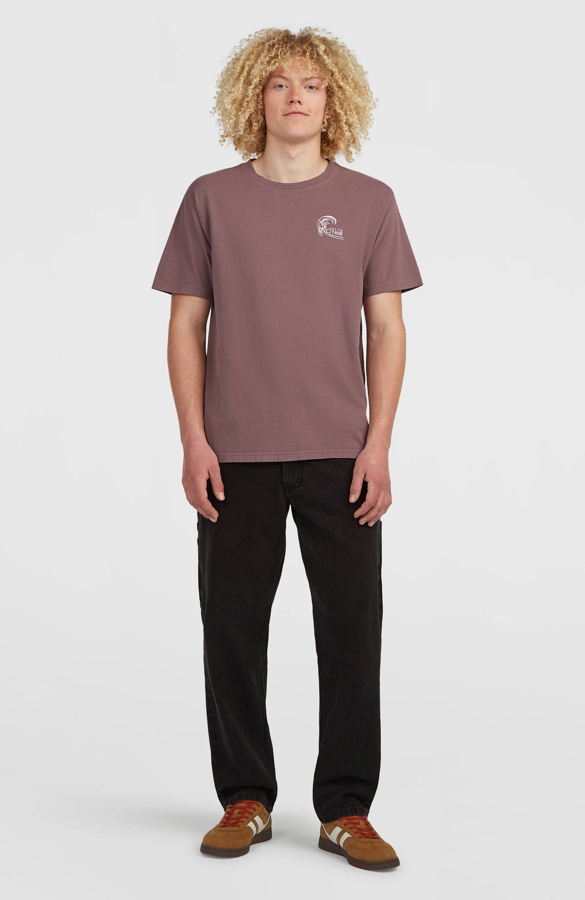 O'Riginals Retro Back-Print T-Shirt | Purple Gray