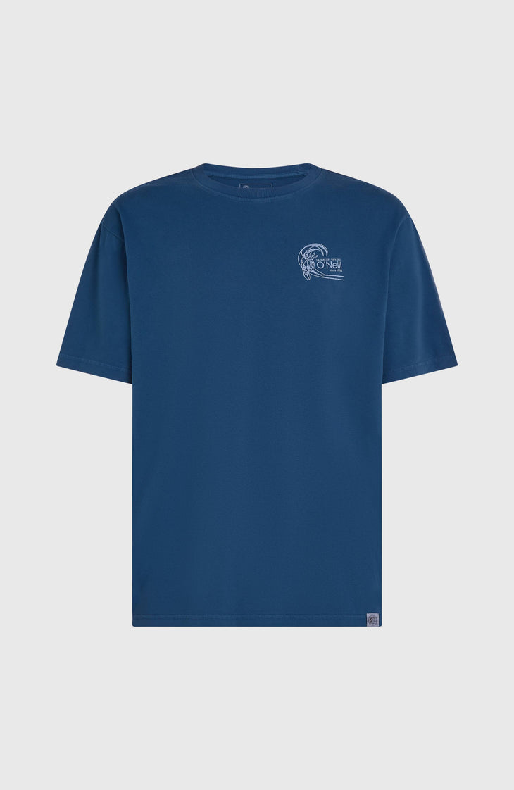 O'Riginals Retro Back-Print T-Shirt | Regal Blue