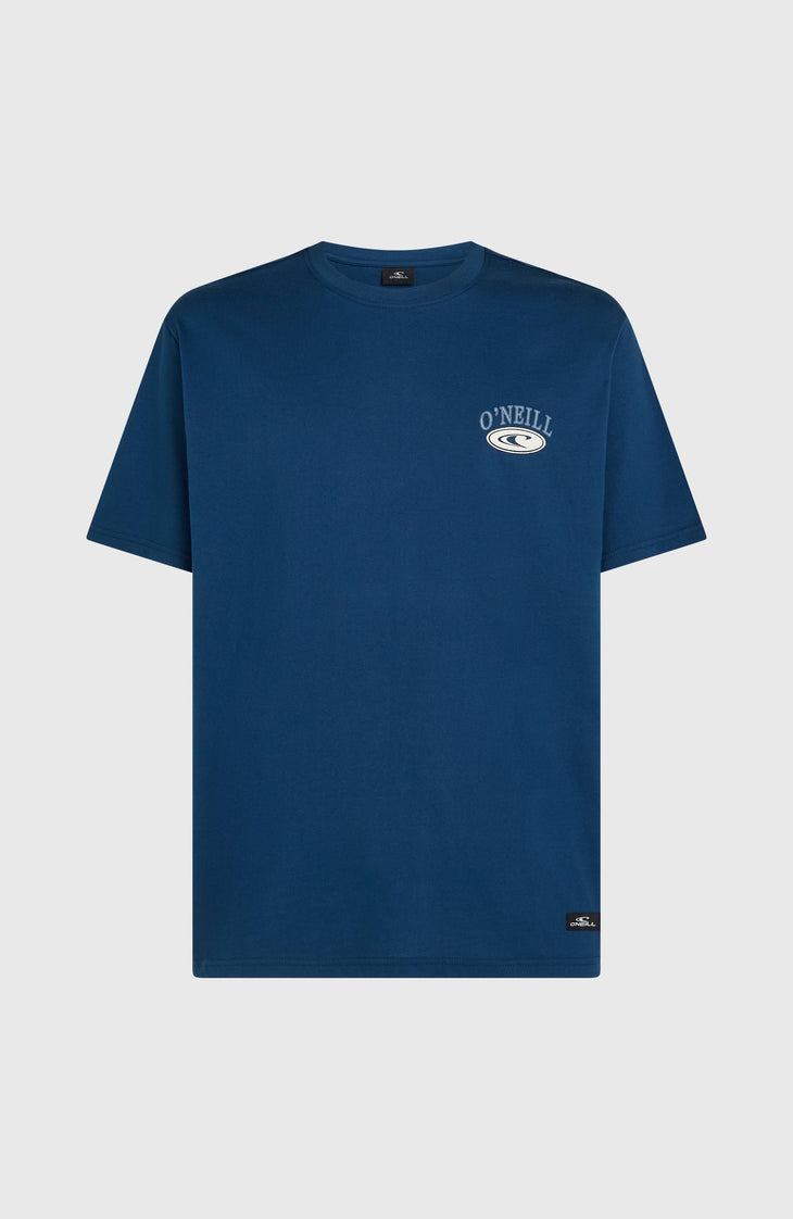 Muir Chest Print T-Shirt | Regal Blue