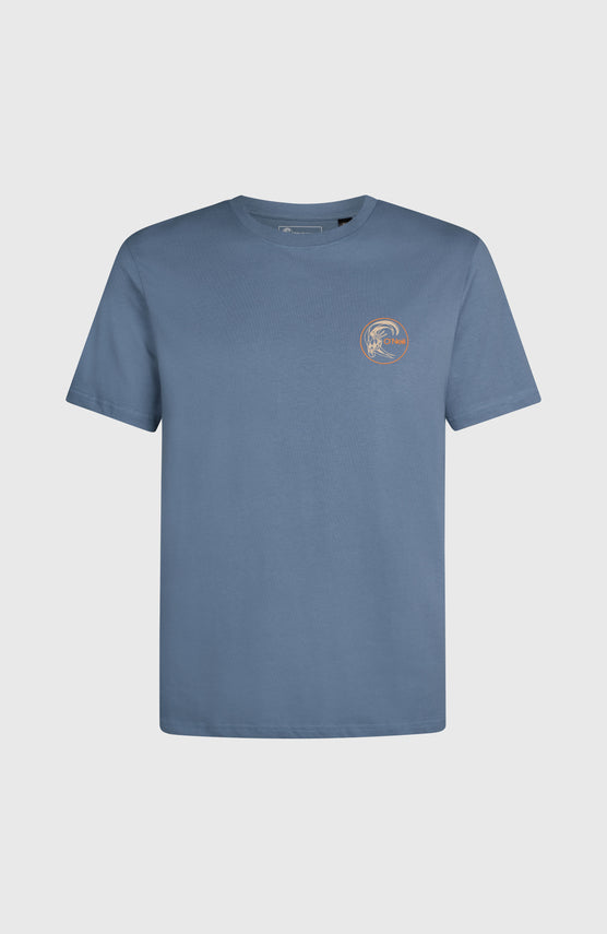 O'RIGINALS RETRO BACK PRINT T-SHIRT | Mozart Blue