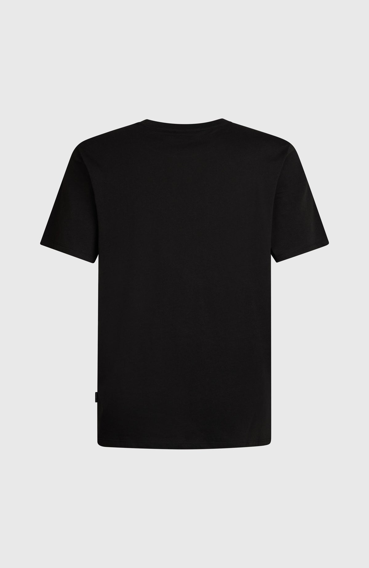 CALI T-SHIRT für Herren, schwarz mit Logo-Print in Weiß, Rückansicht