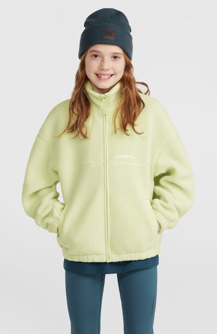 Flauschige Fleecejacke mit Reißverschluss | Lime Wash Flauschige Fleecejacke mit Reißverschluss | Lime Wash
