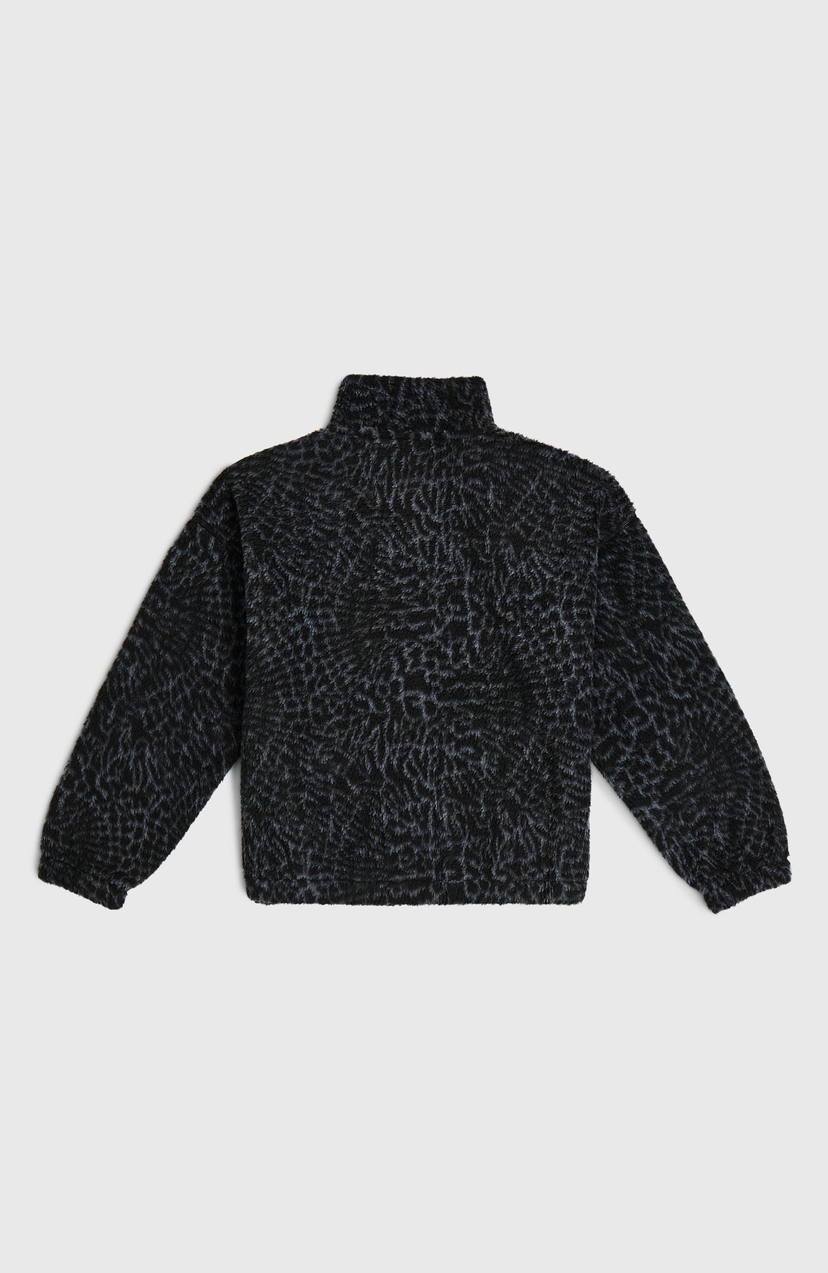 Flauschige Fleecejacke mit Reißverschluss | Black Animalica