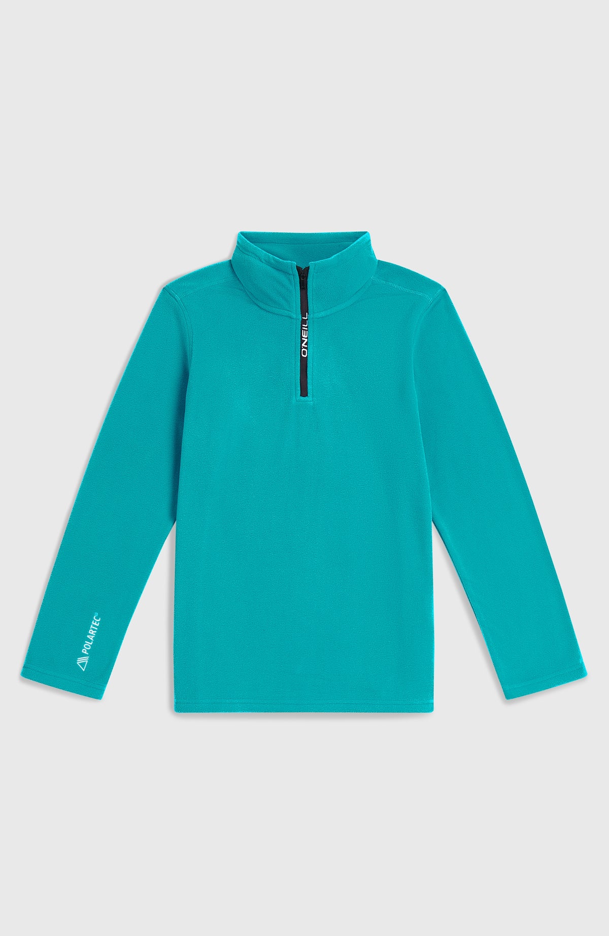 FWC'Cruz Jack's Fleecepullover für Mädchen, blau, flach liegend von vorne mit kurzem Reißverschluss