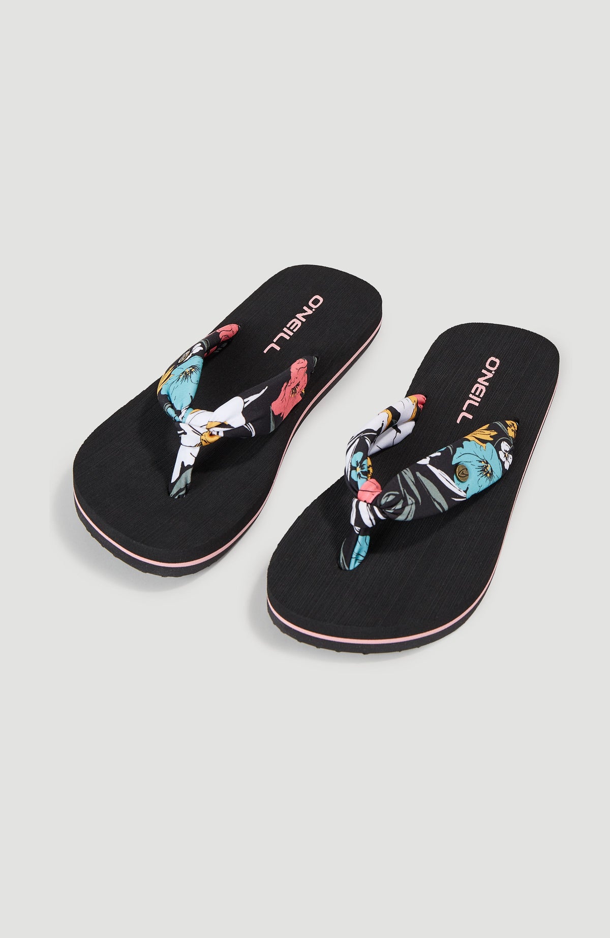 Ditsy Sun Sandalen | Black/Blue Bluemchen