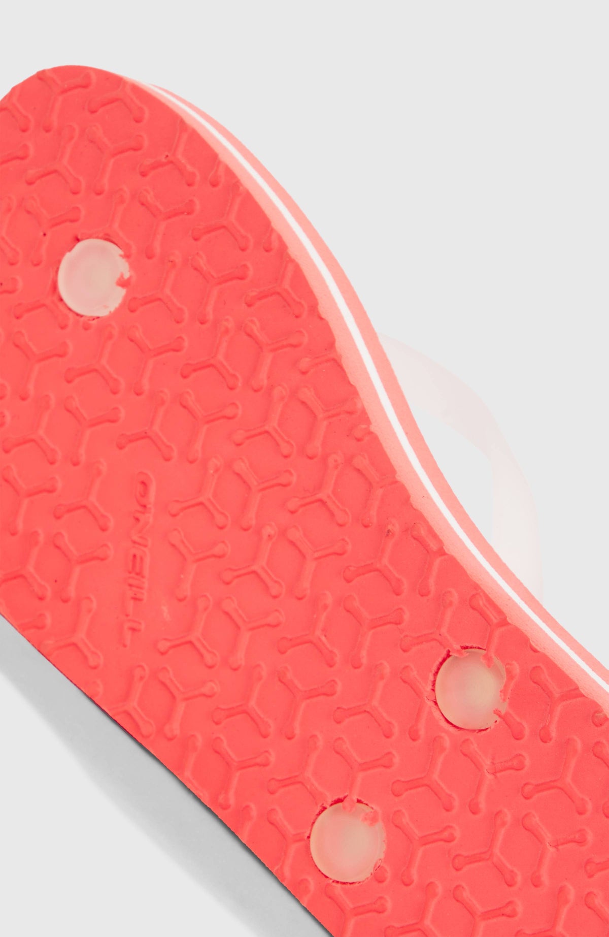 Profile Graphic Sandalen, pink mit Blumenmuster in Weiß, Nahaufnahme der profilierten Untersohle