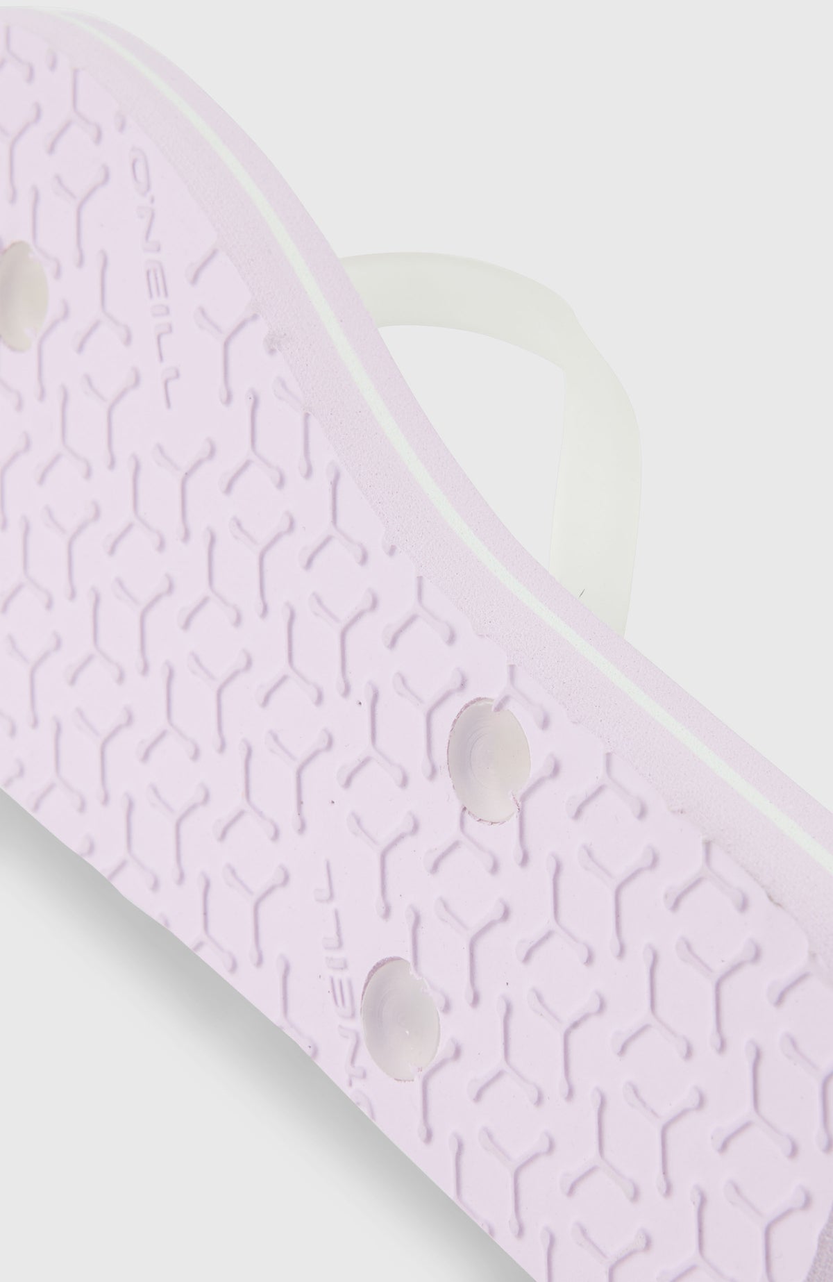 Profile Graphic Sandalen für Mädchen, lila mit Blumenmuster in Weiß, Nahaufnahme der profilierten Laufsohle
