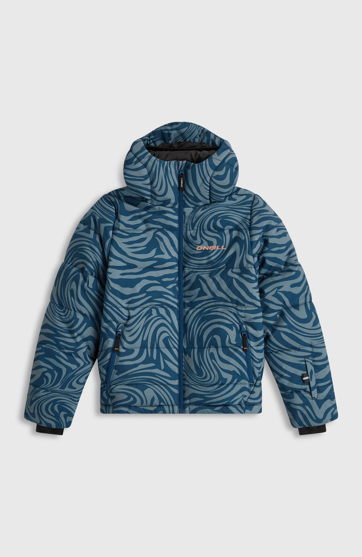 Gesteppte FWC'Cruz Skijacke | Blue Swirl Zebra