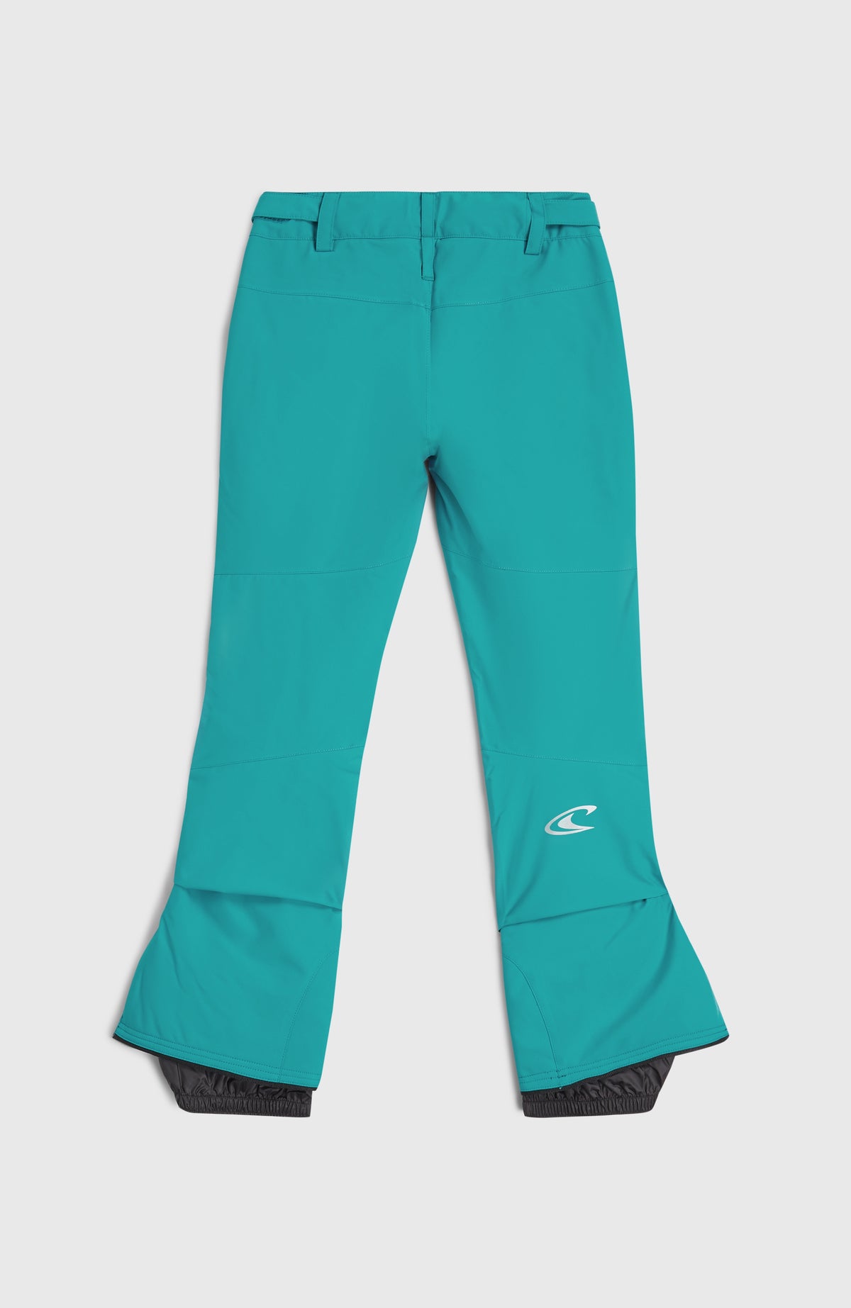 Blaue FWC'Cruz Skihose für Mädchen, flach liegend von hinten mit Logo-Print am Bein
