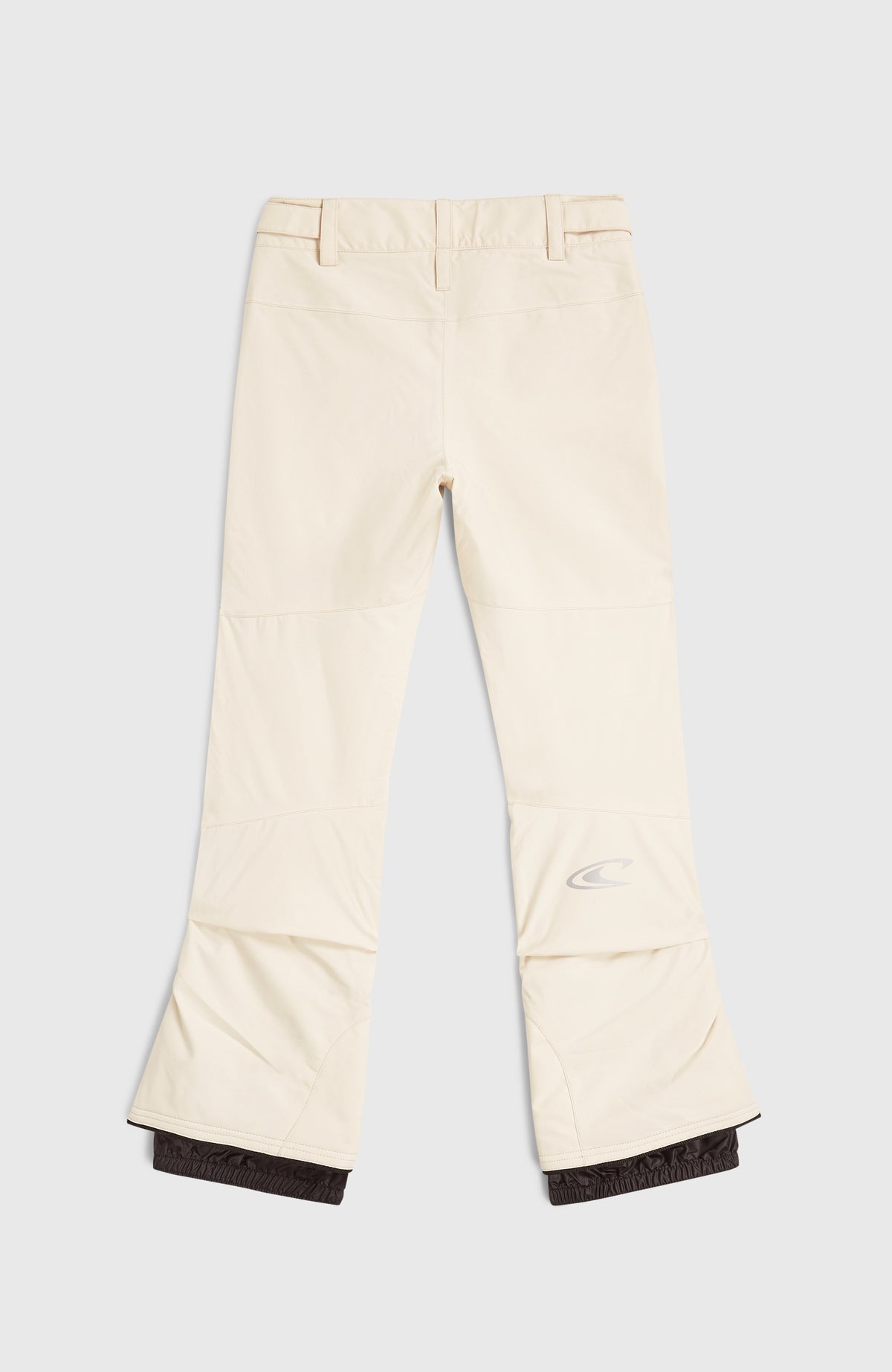 FWC'Cruz Skihose für Mädchen, beige, flach liegend von hinten mit Logo-Print am Hosenbein