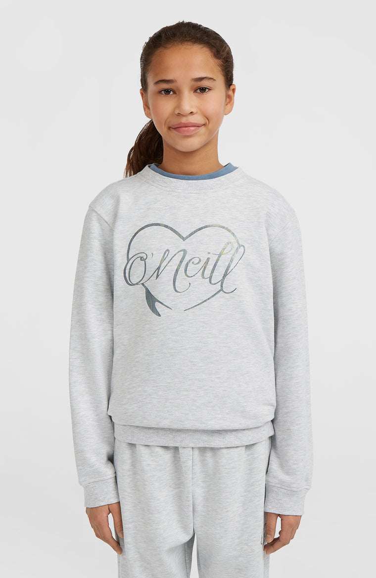 Essentials Crew Sweatshirt | White Melange Essentials Crew Sweatshirt | White Melange