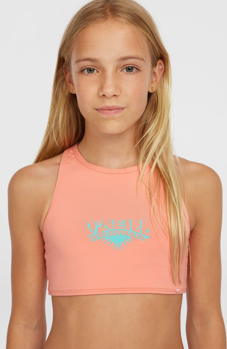 Cali Holiday Bikini-Set | Coral Pink Colour Block