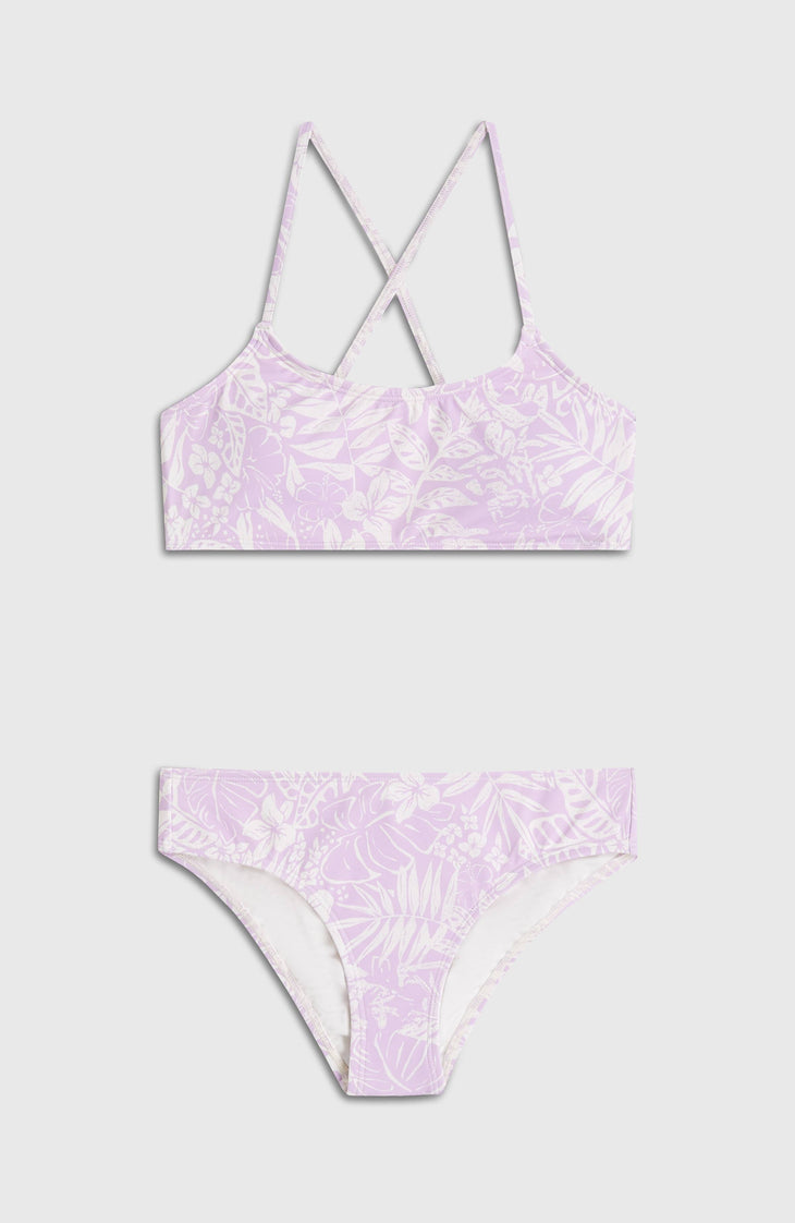 Essentials Bralette-Bikini-Set | Purple Island Sky