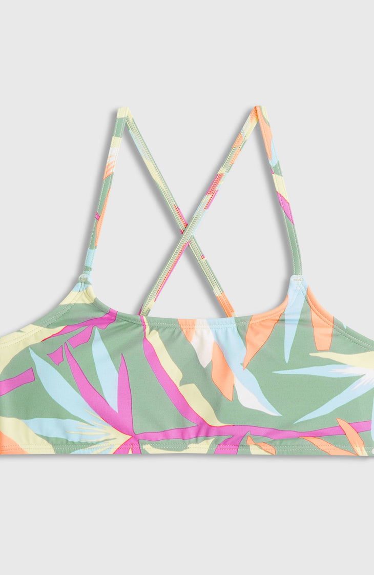 Essentials Bralette-Bikini-Set | Green Wmns Tropicana