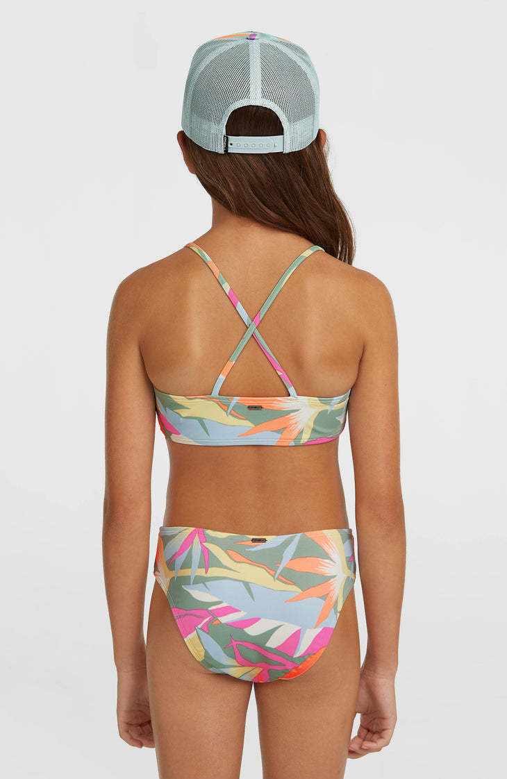 Essentials Bralette-Bikini-Set | Green Wmns Tropicana
