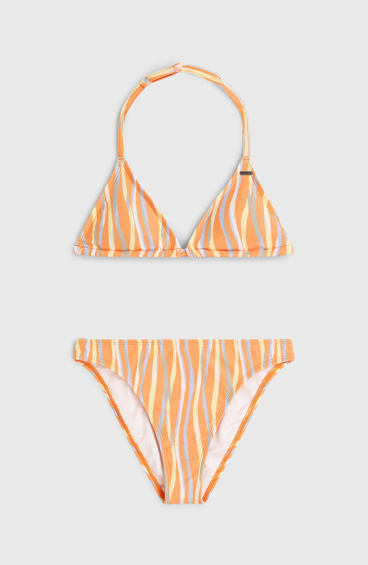 Essentials Triangel-Bikini-Set | Funky Peach Swirly