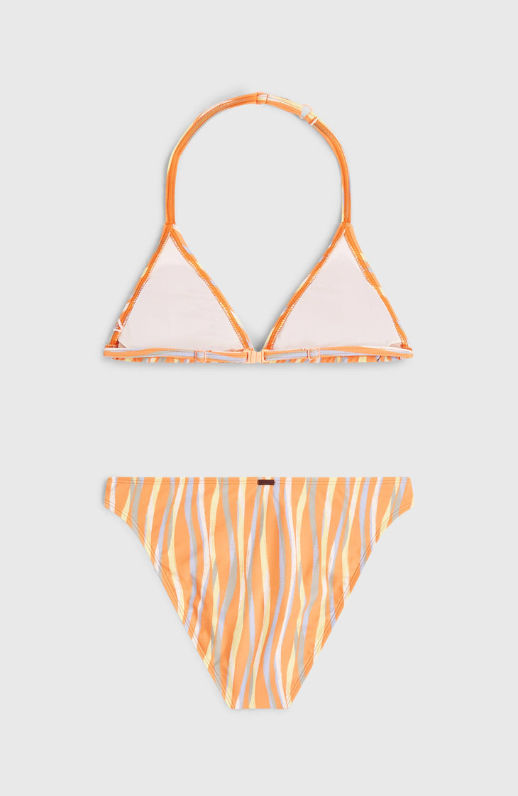 Essentials Triangel-Bikini-Set | Funky Peach Swirly