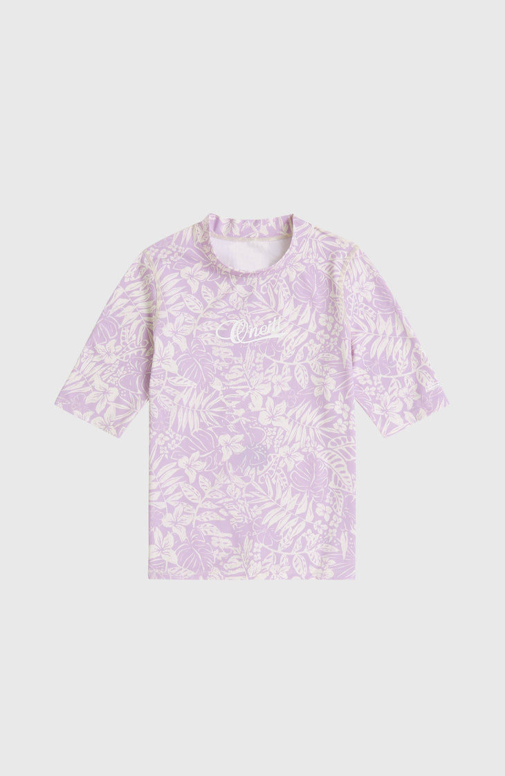 O'Neill Graphic Shortsleeve-Schwimmshirt | Purple Island Sky