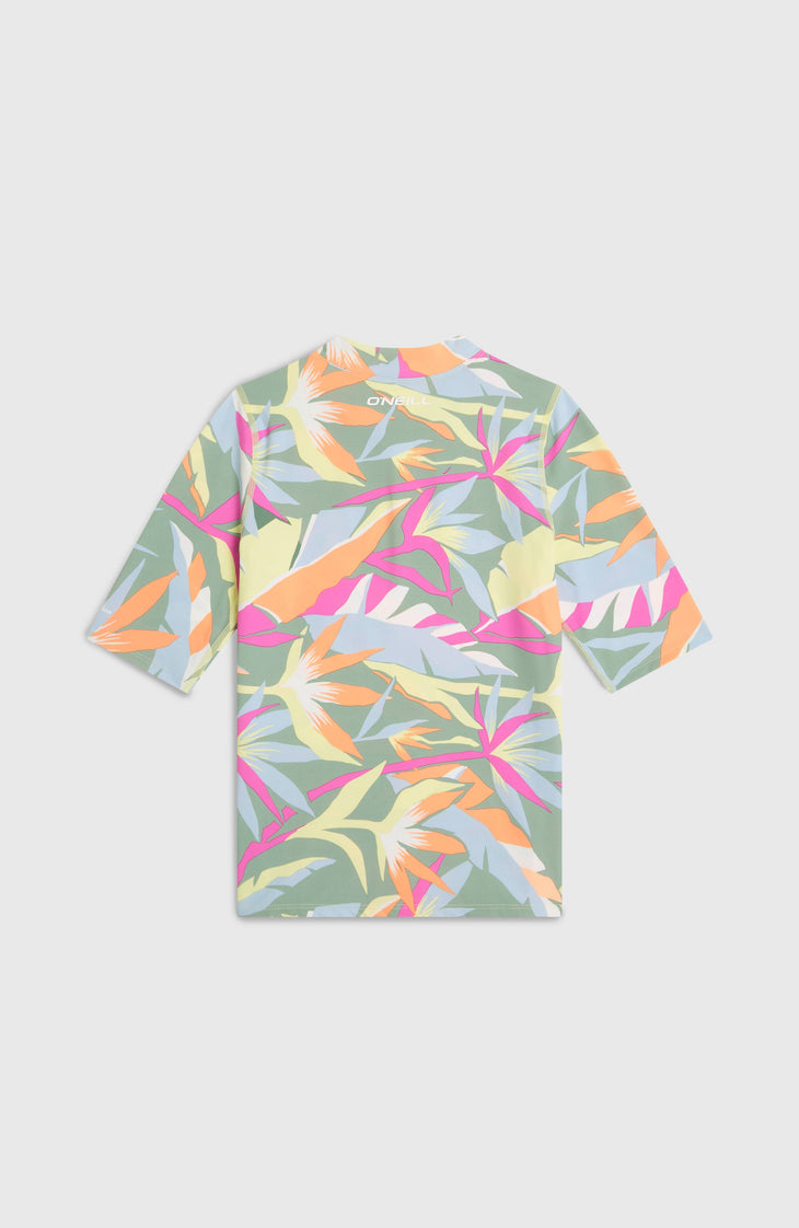 O'Neill Graphic Shortsleeve-Schwimmshirt | Green Wmns Tropicana