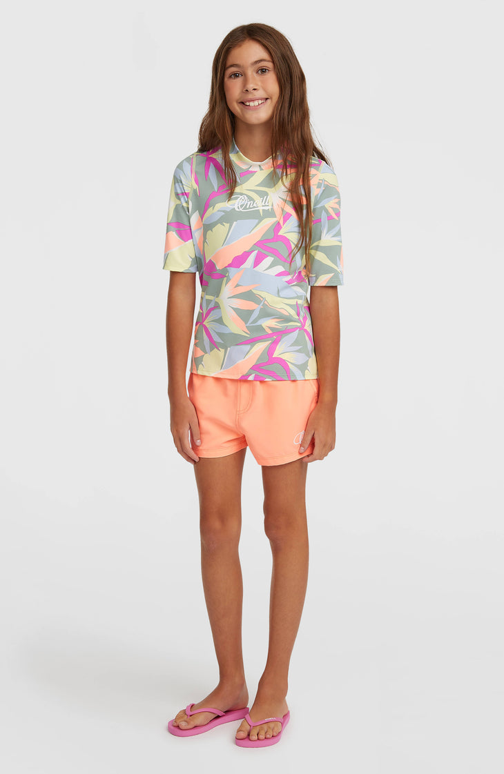 O'Neill Graphic Shortsleeve-Schwimmshirt | Green Wmns Tropicana
