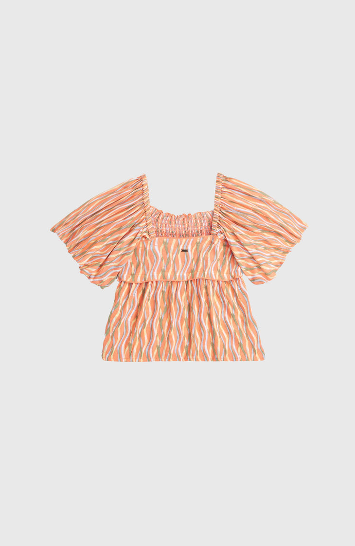 O'Neill Woven T-Shirt | Funky Peach Swirly