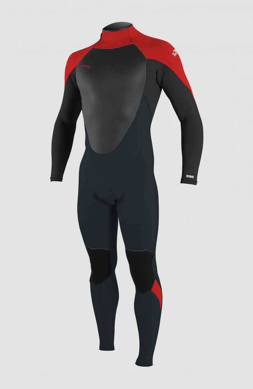 O'Neill Epic 3/2mm Back Zip Full Wetsuit Neoprenanzug für Jungen, grau, freigestellt in der Vorderansicht