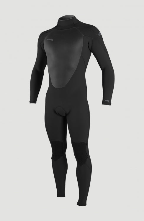 O'Neill Epic 5/4 Back Zip Full Wetsuit Neoprenanzug für Herren, schwarz, freigestellt in Vorderansicht