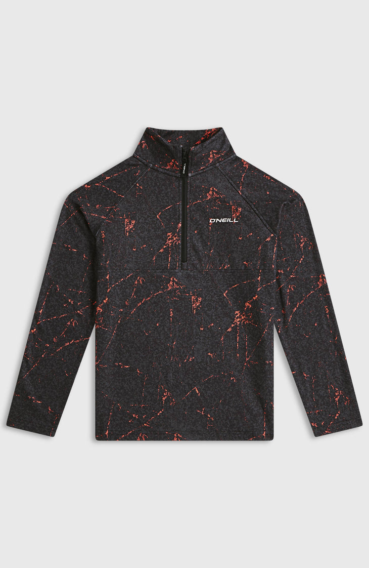 FWC'Cruz Printed Half-Zip Fleecepullover | Black Basalt