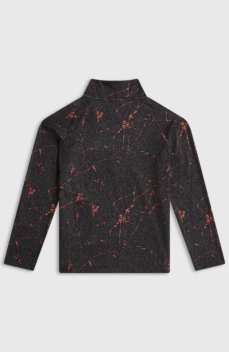 FWC'Cruz Printed Half-Zip Fleecepullover | Black Basalt