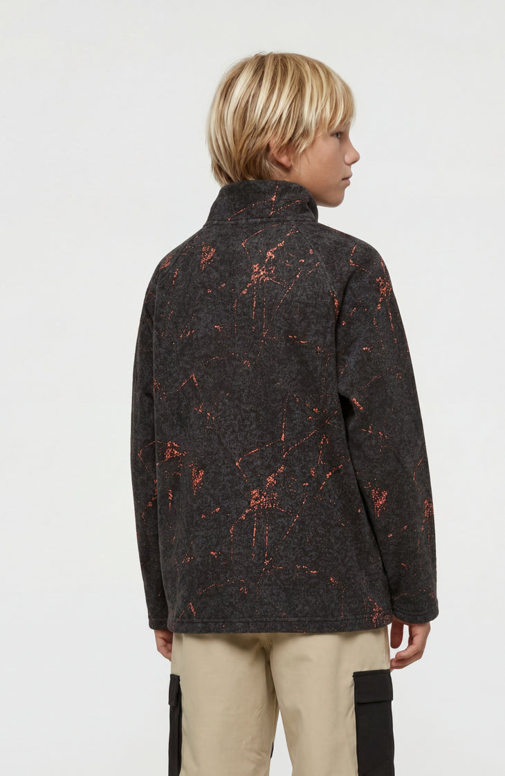 FWC'Cruz Printed Half-Zip Fleecepullover | Black Basalt
