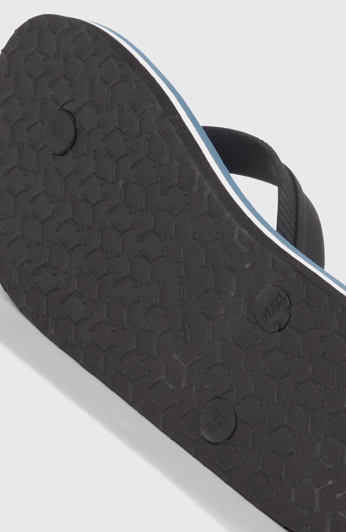 Profile Graphic Sandalen für Jungen, blau, Nahaufnahme der schwarzen strukturierten Laufsohle von unten