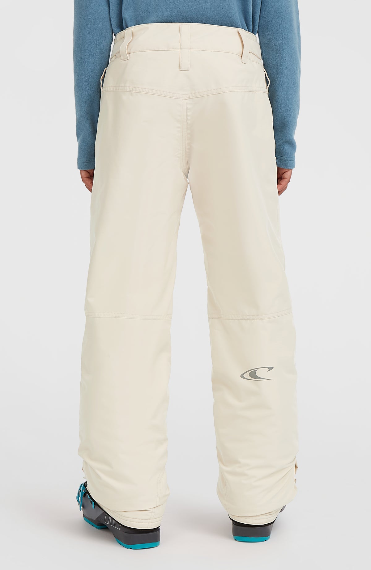 FWC'Cruz Skihose für Jungen, beige, Rückansicht am Model mit Logo-Print am Hosenbein