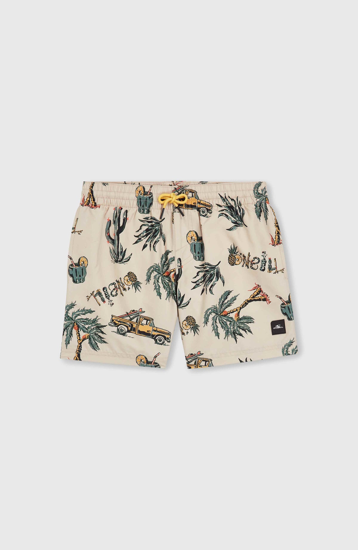 Mix and Match Cali Print 13'' Badehose | Beige Venice Beach