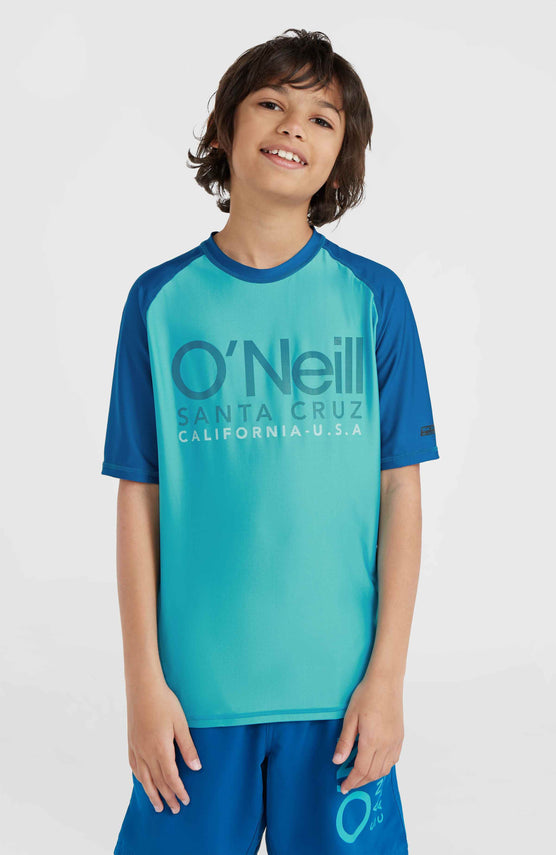 Essentials Cali Shortsleeve-Schwimmshirt | Neon Blue