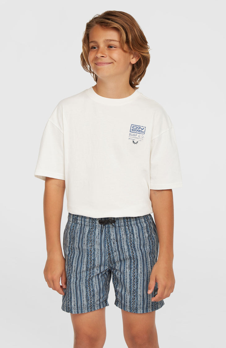 Cali 14'' Badehose | Blue Pressed Lines